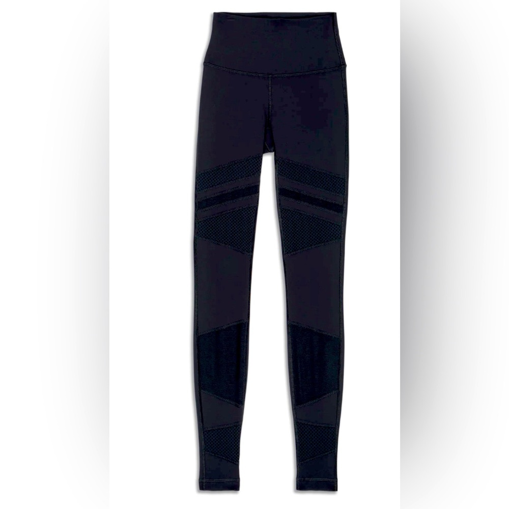 Lululemon moto leggings w/mesh, gently used size 10 black
